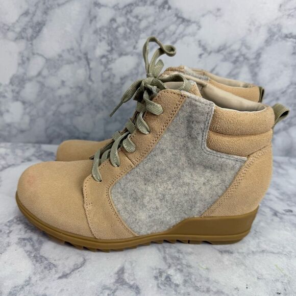 Sorel Women’s Boots sz 10.5Wedge Ankle Suede Evie Lace Up NEW #K953 - Picture 7 of 8